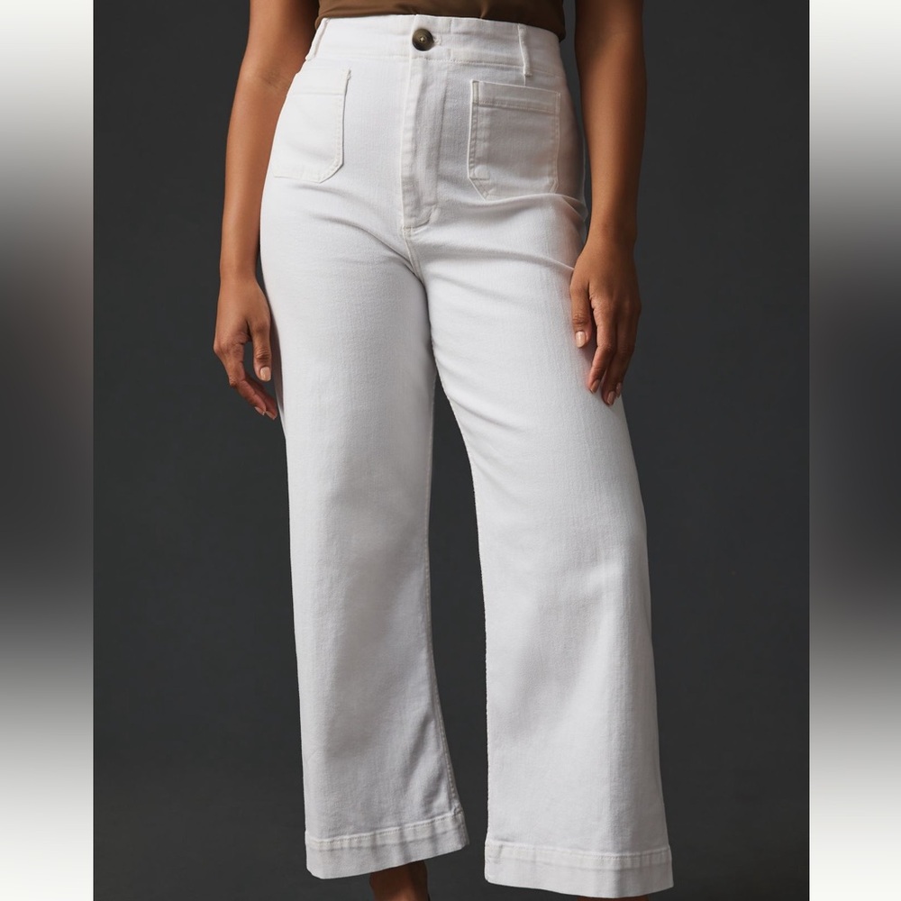 Maeve Collete Wide Leg Cropped Denim Pants